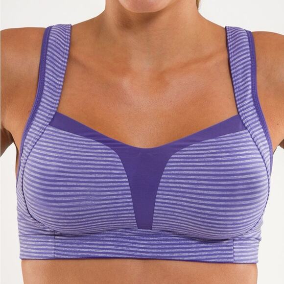 Lululemon Ta Ta Tamer II Persian Purple Heathered Stripe Size 8 - Picture 1 of 6